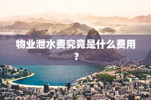 物业泄水费究竟是什么费用？