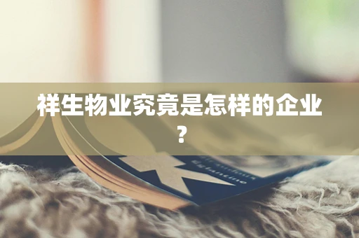 祥生物业究竟是怎样的企业？