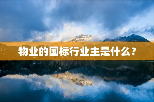 物业的国标行业主是什么？