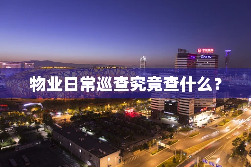 物业日常巡查究竟查什么？