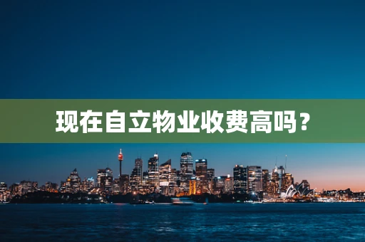 现在自立物业收费高吗？