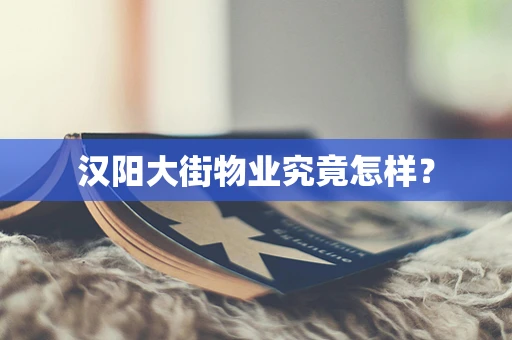 汉阳大街物业究竟怎样？