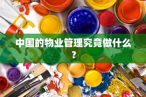 中国的物业管理究竟做什么？