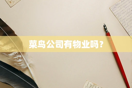 菜鸟公司有物业吗？