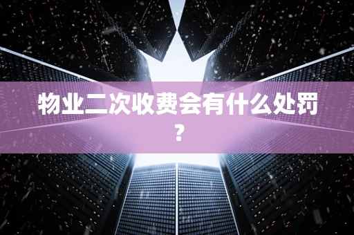 物业二次收费会有什么处罚？