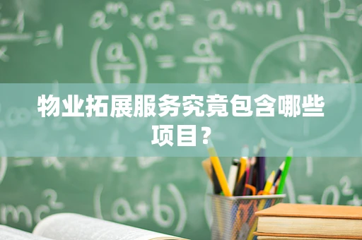 物业拓展服务究竟包含哪些项目？