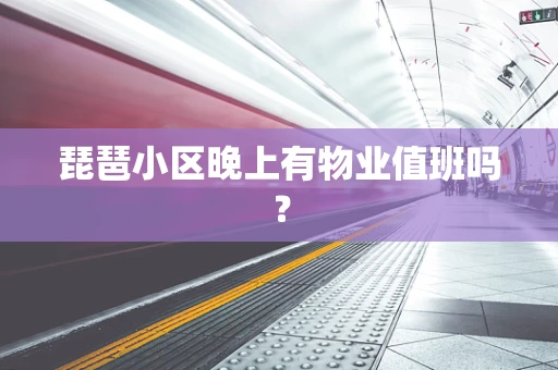 琵琶小区晚上有物业值班吗？