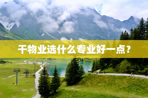 干物业选什么专业好一点？
