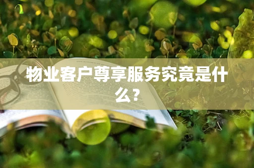 物业客户尊享服务究竟是什么？