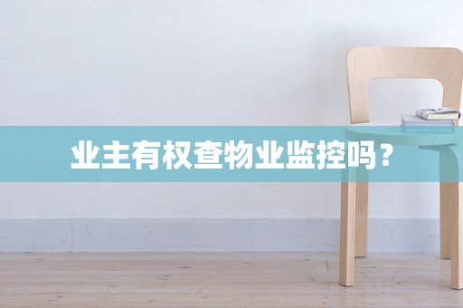 业主有权查物业监控吗？