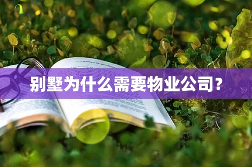 别墅为什么需要物业公司？