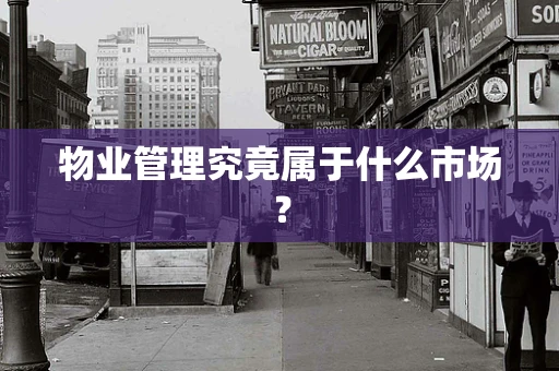 物业管理究竟属于什么市场？