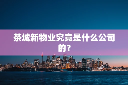 茶城新物业究竟是什么公司的？