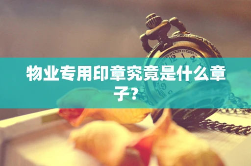物业专用印章究竟是什么章子？