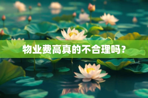 物业费高真的不合理吗？