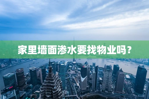 家里墙面渗水要找物业吗？