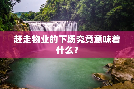 赶走物业的下场究竟意味着什么？