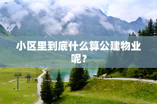小区里到底什么算公建物业呢？