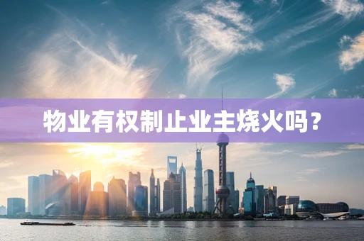 物业有权制止业主烧火吗？