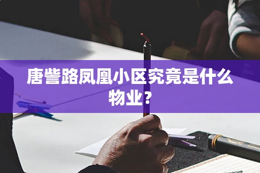 唐訾路凤凰小区究竟是什么物业？