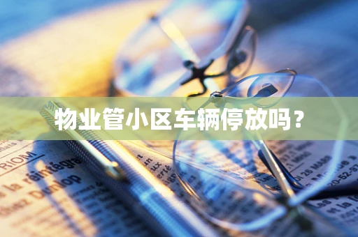 物业管小区车辆停放吗？
