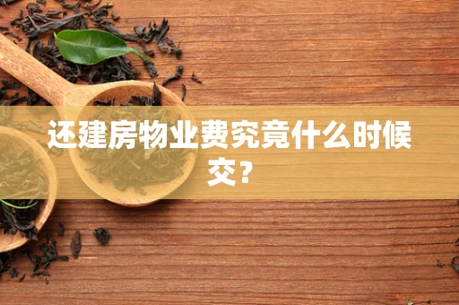 还建房物业费究竟什么时候交？