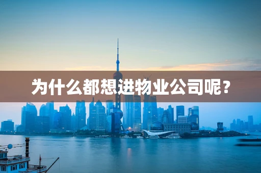 为什么都想进物业公司呢？